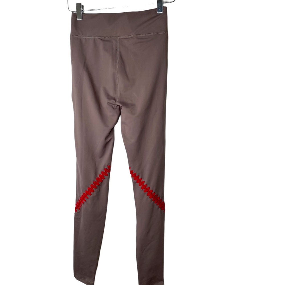 Carbon38 La Plage Crochet Stitching Leggings Tan Size XS - Picture 8 of 12